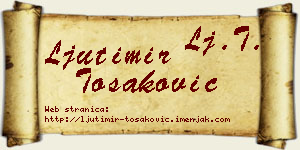 Ljutimir Tošaković vizit kartica